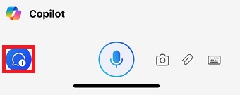 吹き出しのマークをタップ