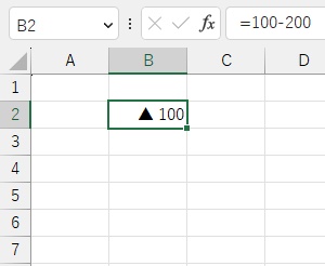 マイナスの値を▲で表示している