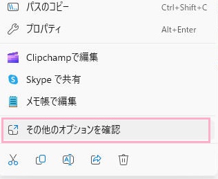 「その他のオプションを確認」をクリック