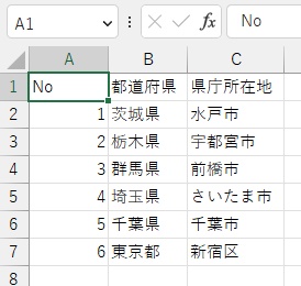 対象範囲のいずれかに、カーソルを置く