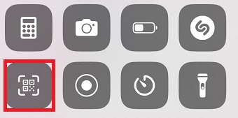 コードスキャナーのマークをタップ