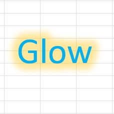 テキストに光彩の効果を追加したい