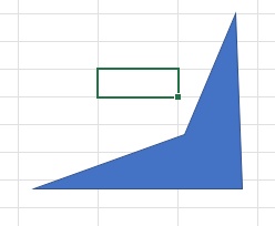 別のセルをクリックするかESCキーを押すことで、頂点の変更後の図形を確定できた