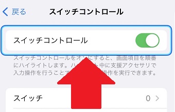 項目に青い枠が表示されている