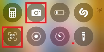 「カメラ」アプリか「コードスキャナー」アプリのどちらかでQRコードを読み込む