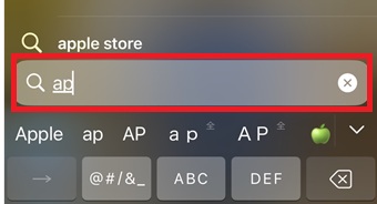 検索BOXに「App Store」と入力