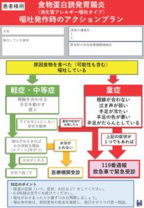「食物蛋白誘発胃腸症・嘔吐発作時のアクションプラン」のサムネイル