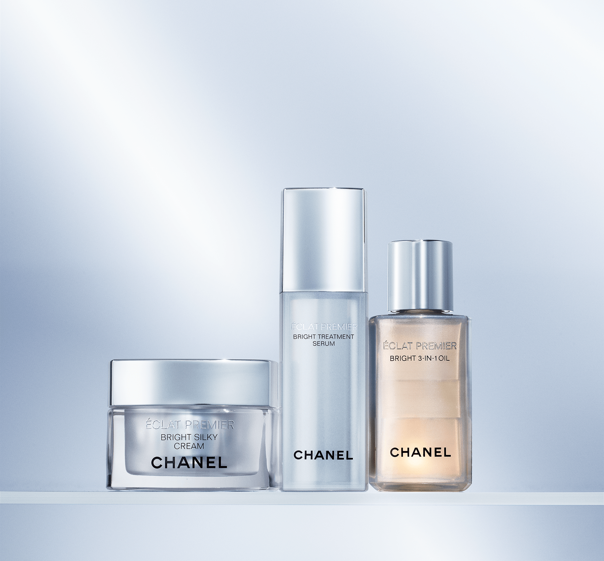 エクラ プルミエ ブライト オイル　同 ブライト トリートメント セラム　同 ブライト シルキー クリーム