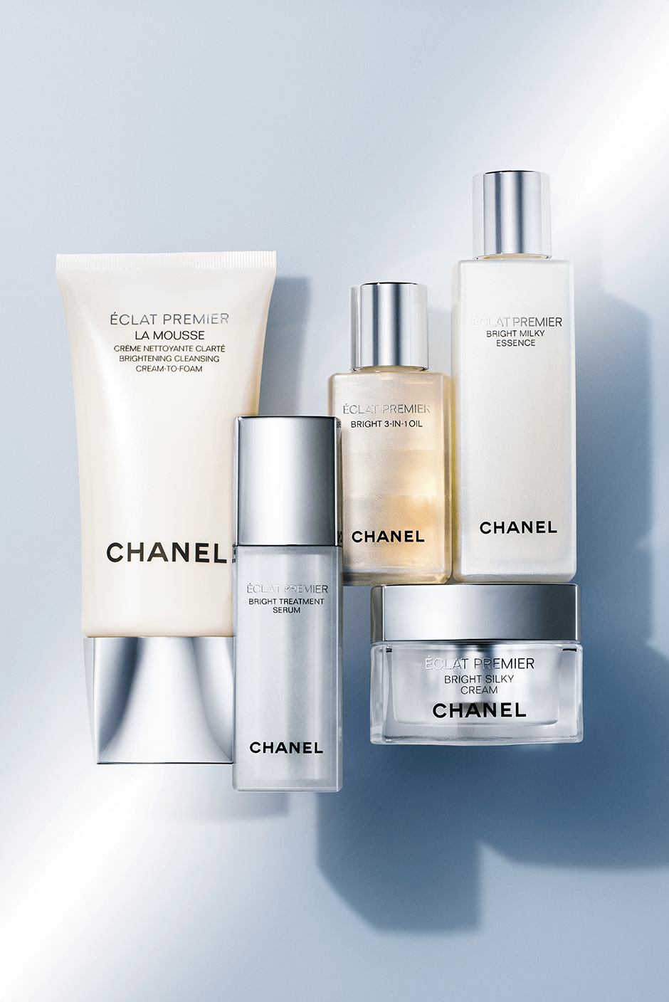 エクラ プルミエ ブライト ミルキー エッセンス　同 ブライト シルキー クリーム　同 ブライト オイル　同 ブライト トリートメント セラム　同 フォーム クレンザー