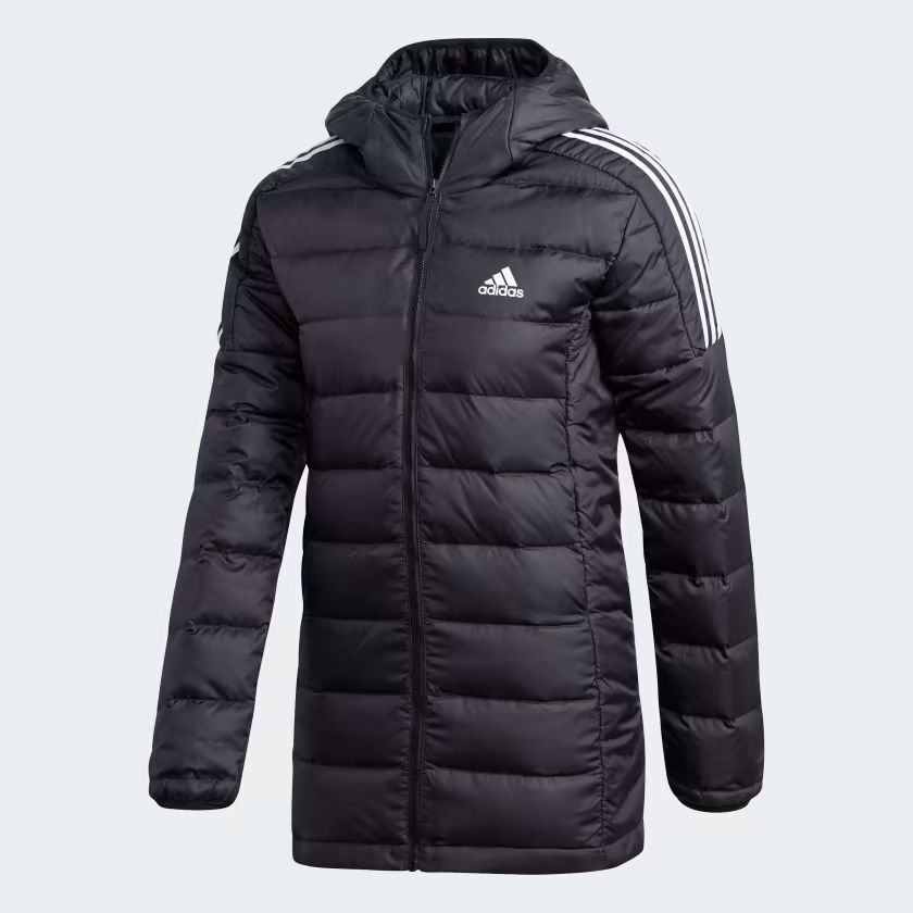 -運動服飾-adidas 長版鴨毛羽絨大衣