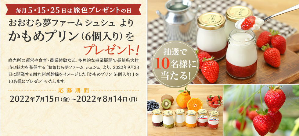 おおむら夢ファーム シュシュ より かもめプリン(6個入り)をプレゼント!