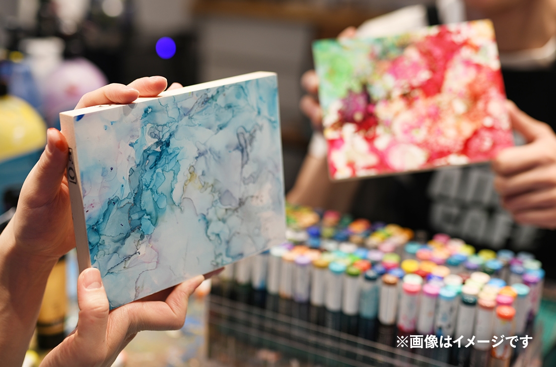 【渋谷　土日祝】たらし込みアート体験チケット（2名様分）