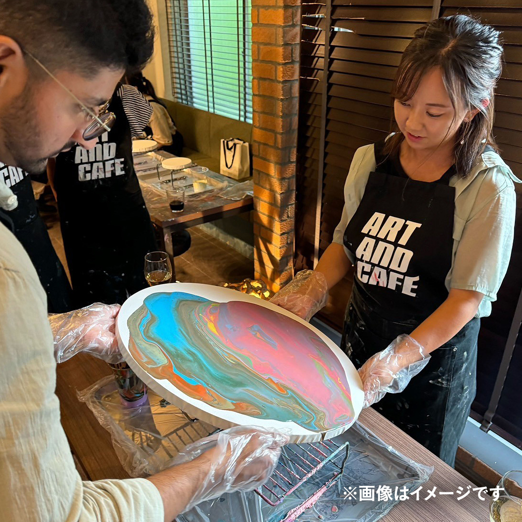 アート アンド カフェ 渋谷店プレミアムより【渋谷　土日祝】たらし込みアート体験チケット（2名様分）をプレゼント！