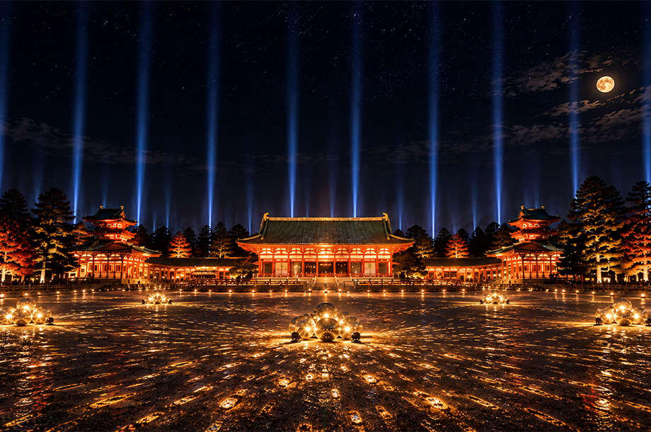没入型ライトアップ・ナイトウォークイベント「WONDER NIGHT JINGU ～月華～ 」