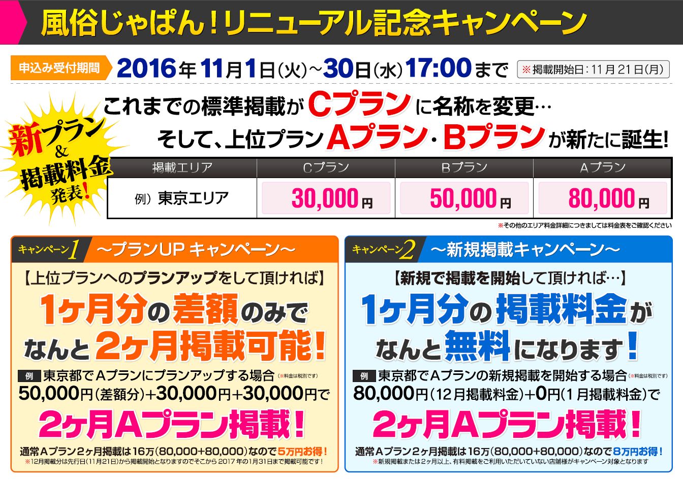 リニューアル記念キャンペーン詳細