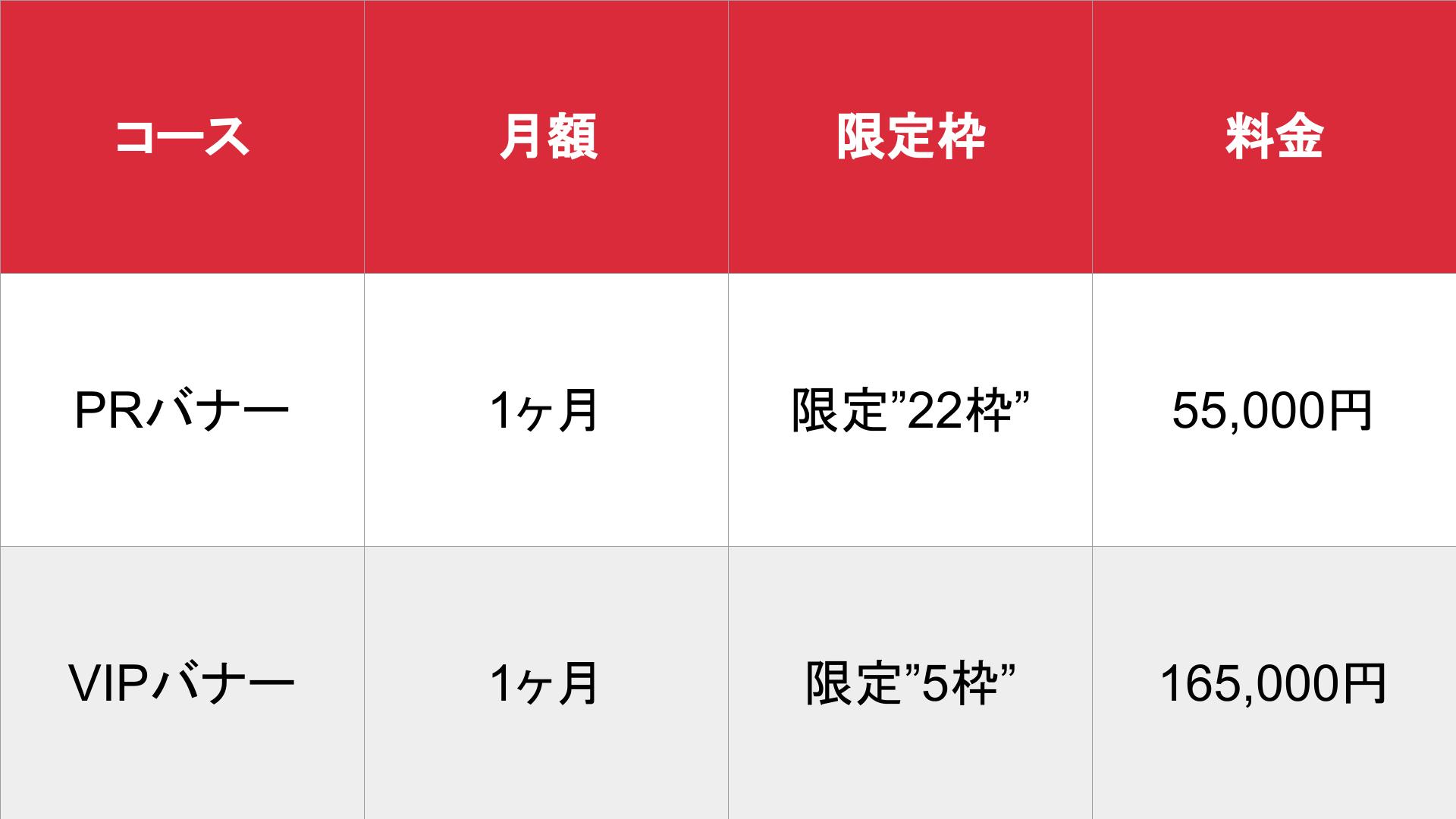 媒体名_基本_料金表