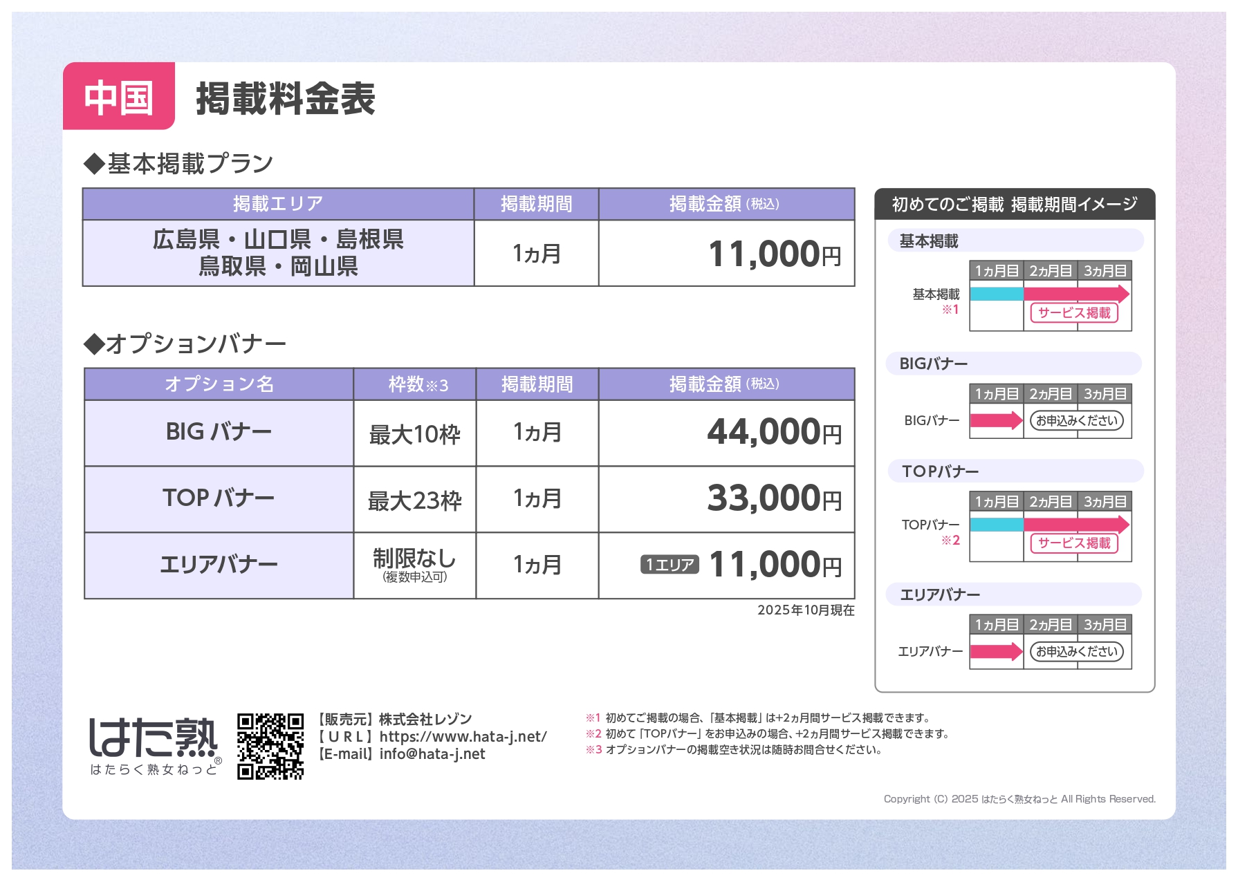【はたらく熟女ねっと】中国料金表