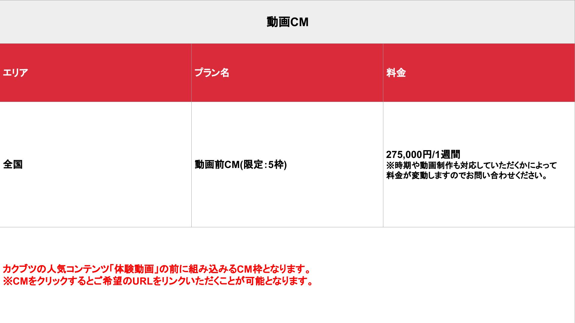 カクブツ(メンズエステ版)_基本料金表