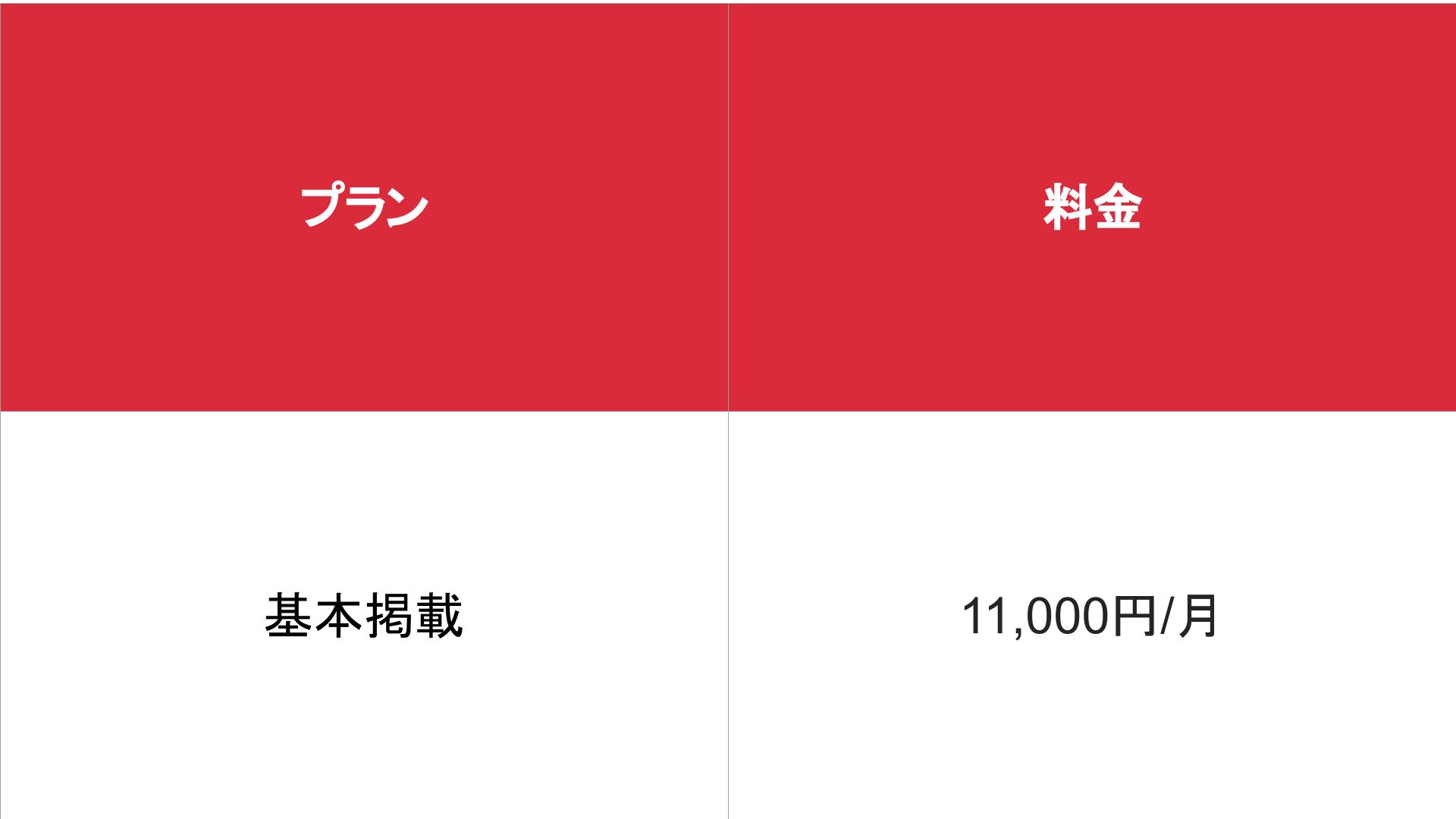 媒体名_基本_料金表