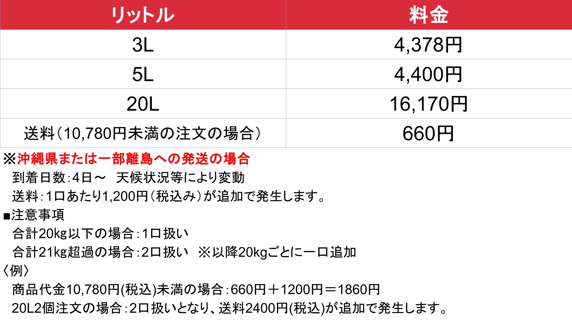 エクストラ_料金表