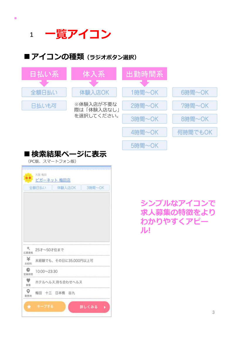 【ビガーネット】新機能一覧アイコンの種類について