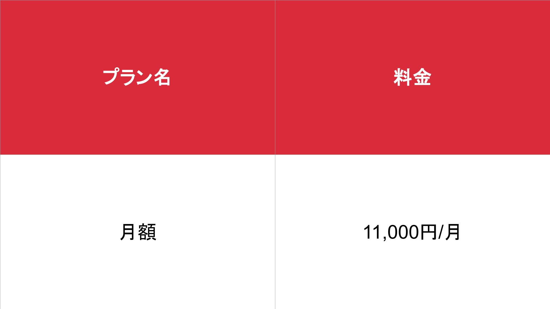 媒体名_基本_料金表