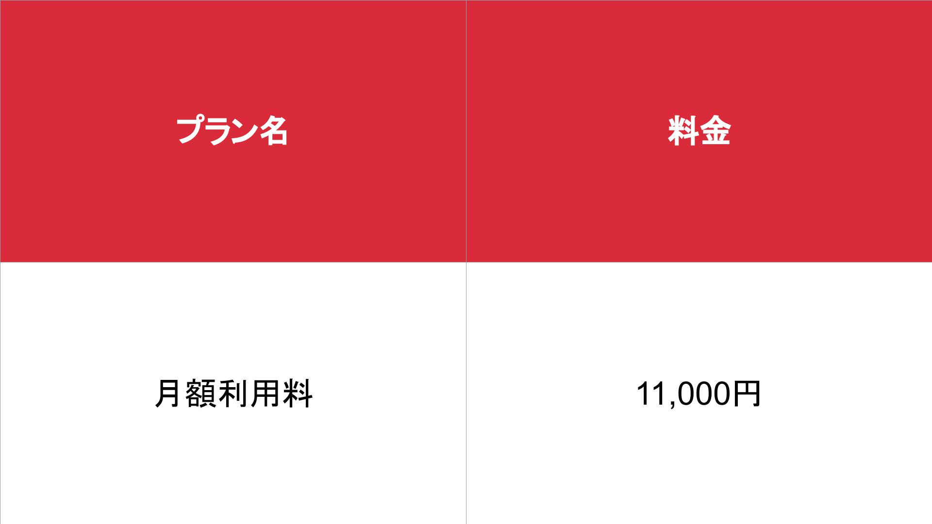 媒体名_基本_料金表