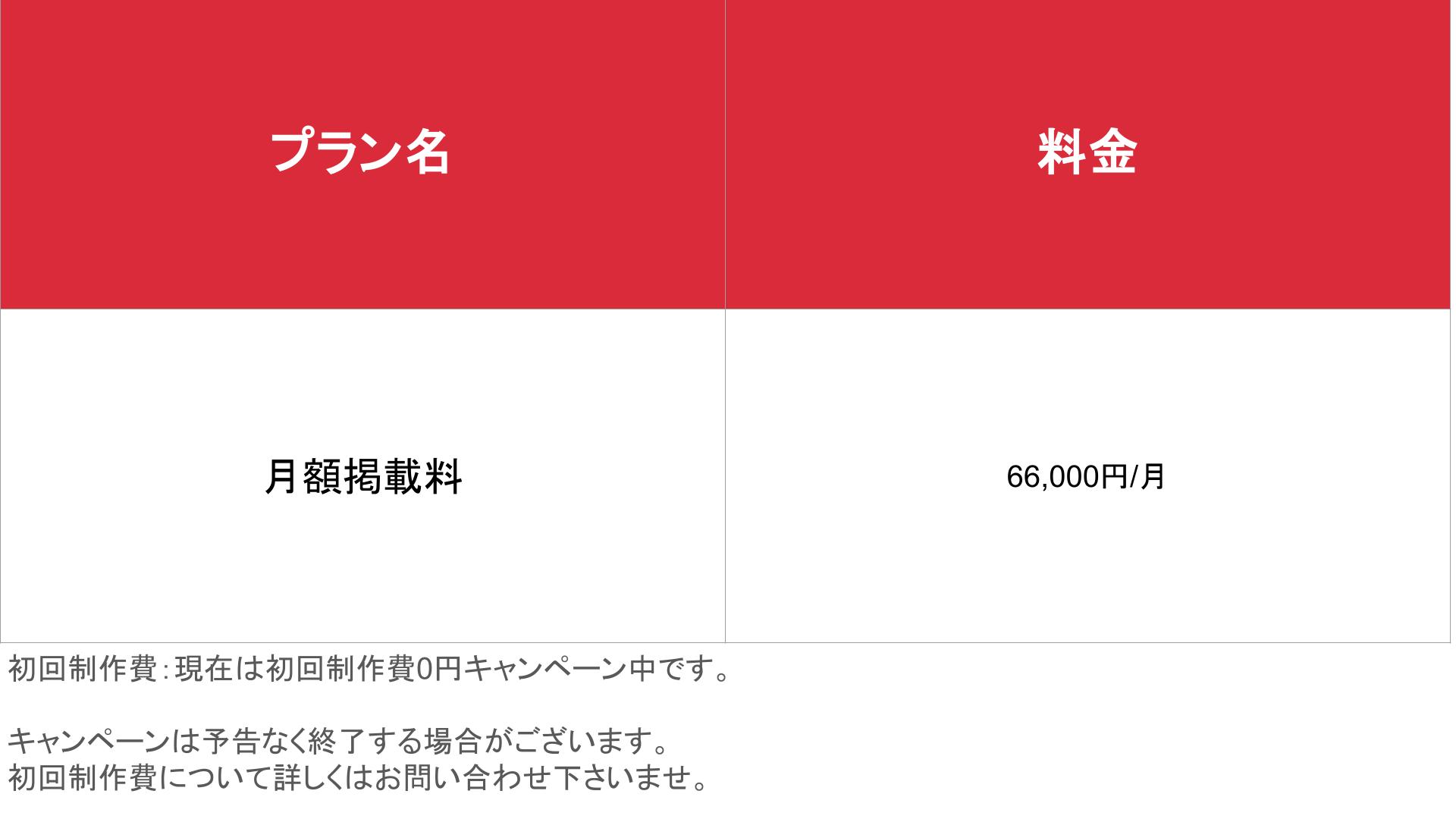 媒体名_基本_料金表