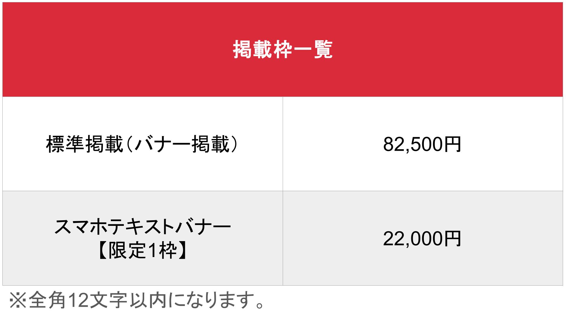 山形夜遊び.NET_基本_料金表