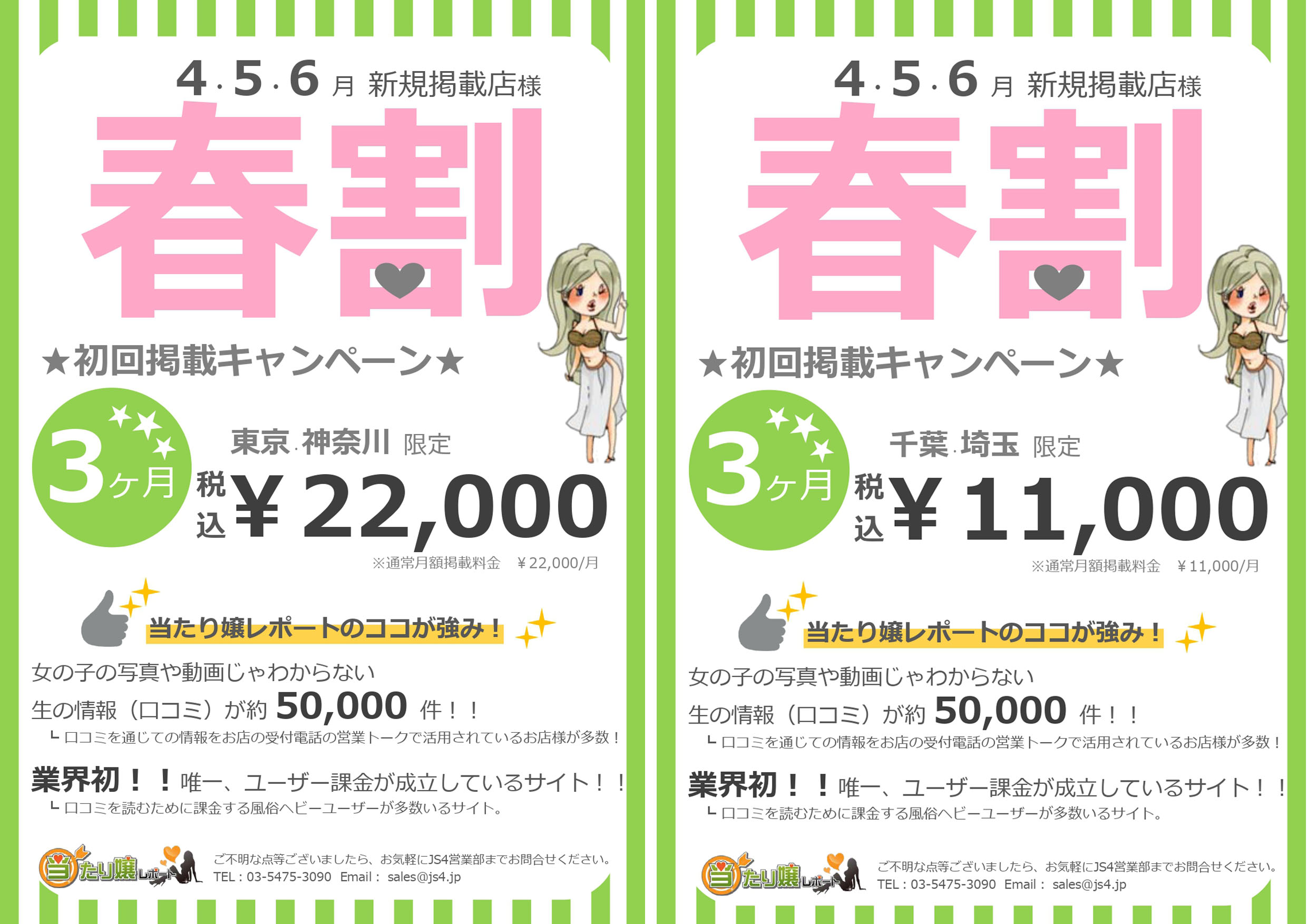 左:東京・神奈川エリア資料/右:千葉・埼玉エリア資料