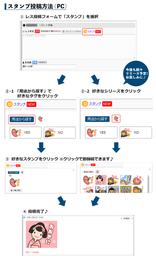 【爆サイ.com】スタンプ機能画像