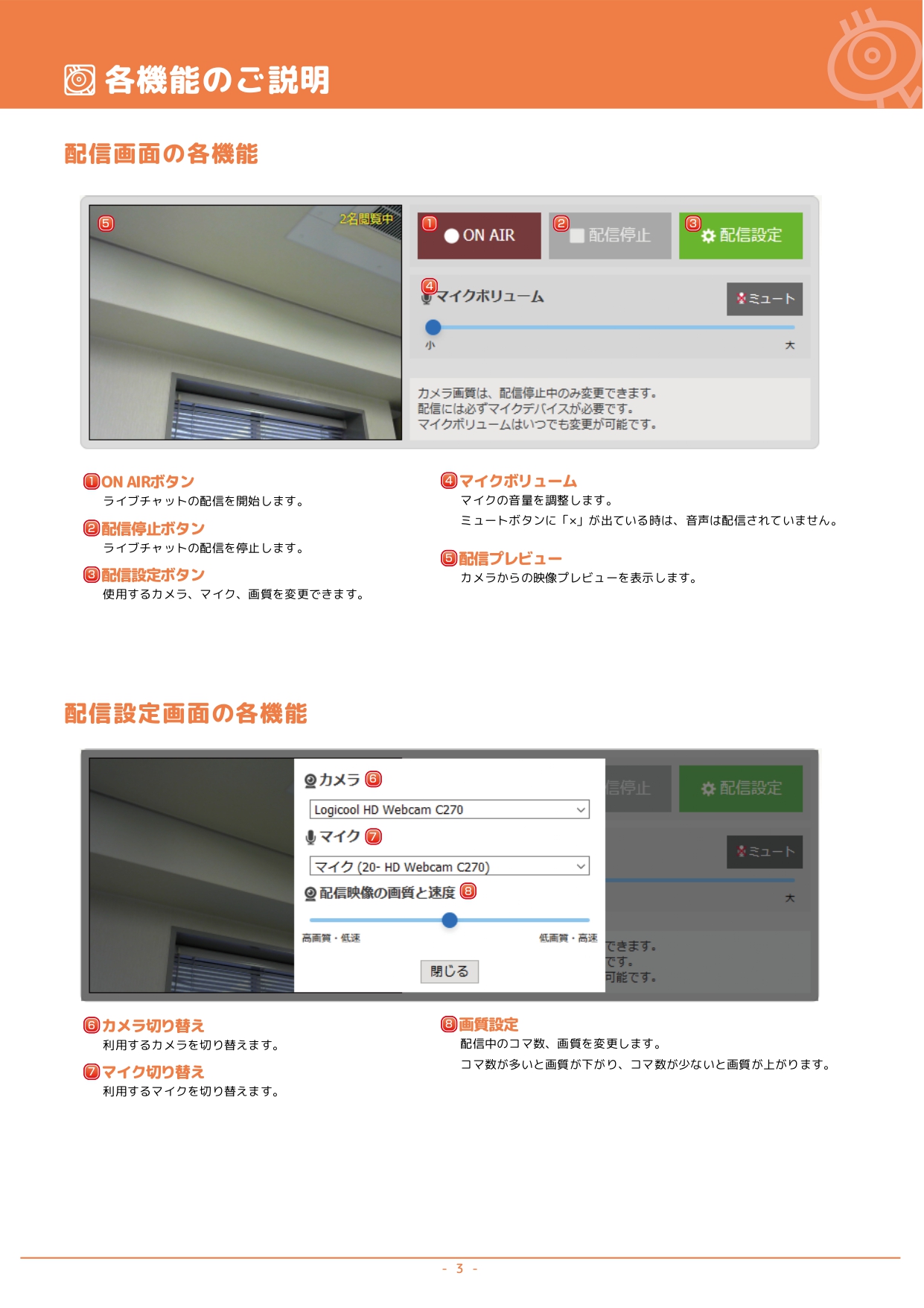 【見えちゃっとTV】各機能のご説明について