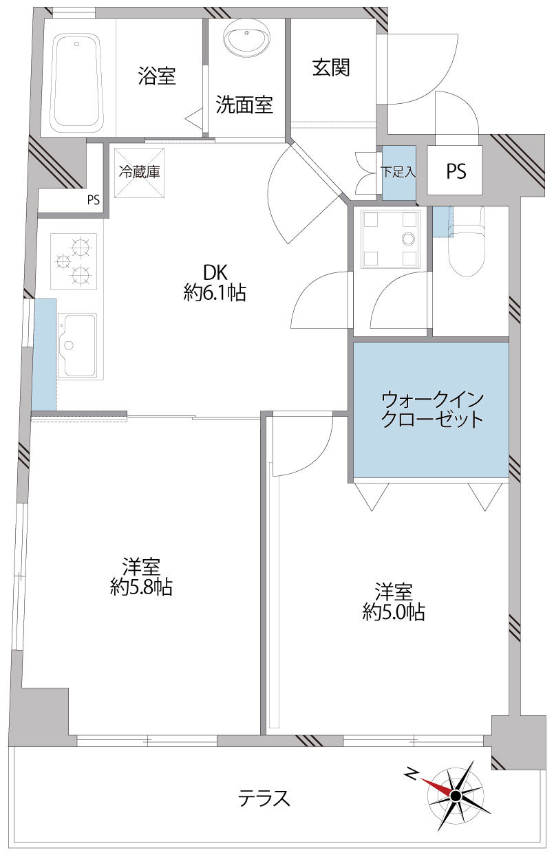 サンピア幡ヶ谷公園(間取り)