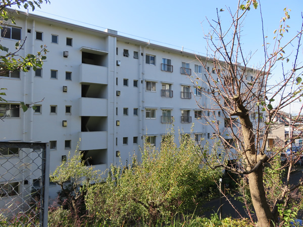 ガーデン山団地11号棟の外観