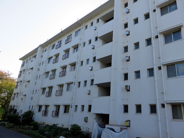 ガーデン山団地11号棟の外観