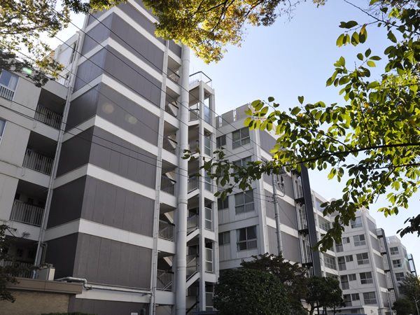 篠原コーポラスD棟の外観