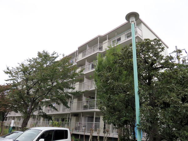 東向地団地2号棟の外観