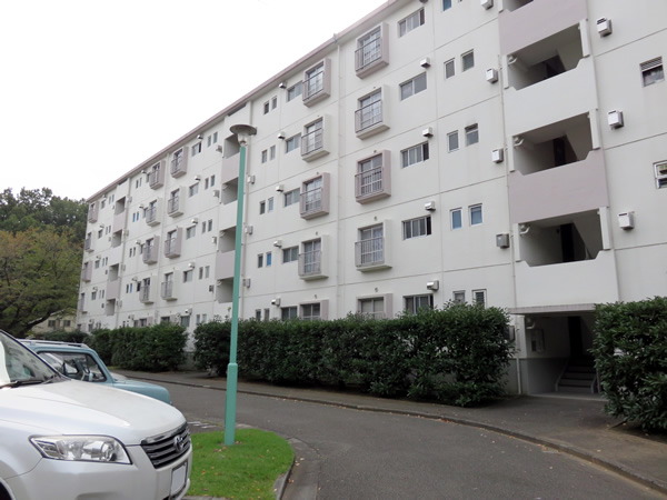 東向地団地６号棟の外観