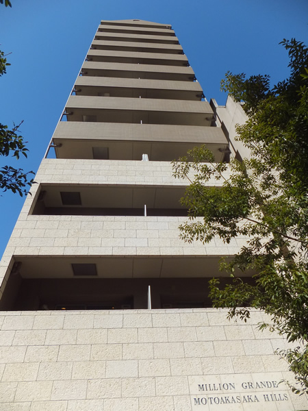 ミリオングランデ元赤坂ヒルズの外観