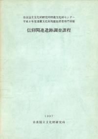 平成8年度埋蔵文化財発掘技術者専門研修 信仰関連遺跡調査課程