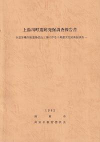 上湯川町遺跡発掘調査報告書