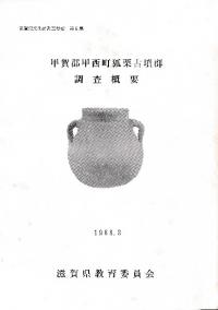 甲賀郡甲西町狐栗古墳群調査概要