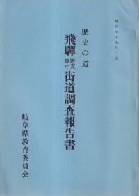 歴史の道 飛騨野麦越中街道調査報告書