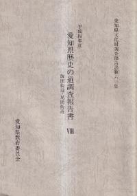 愛知県歴史の道調査報告書8 飯田街道・足助街道