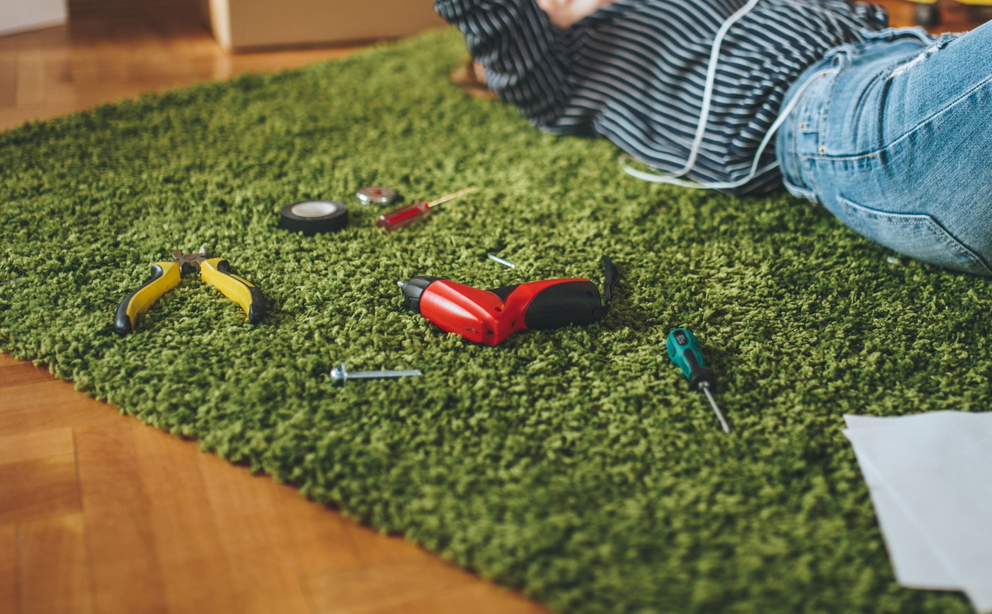 賃貸でできる床のDIY！ 洗面所のクッションフロアをお手軽イメージチェンジ