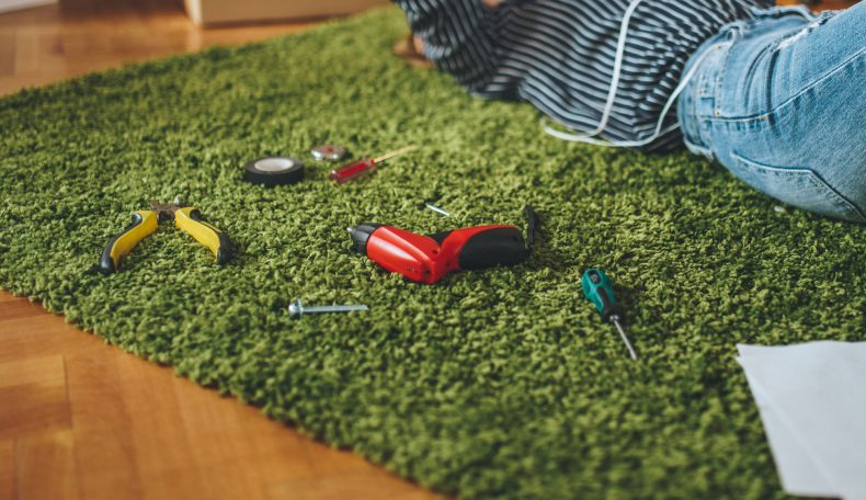 賃貸でできる床のDIY！ 洗面所のクッションフロアをお手軽イメージチェンジ