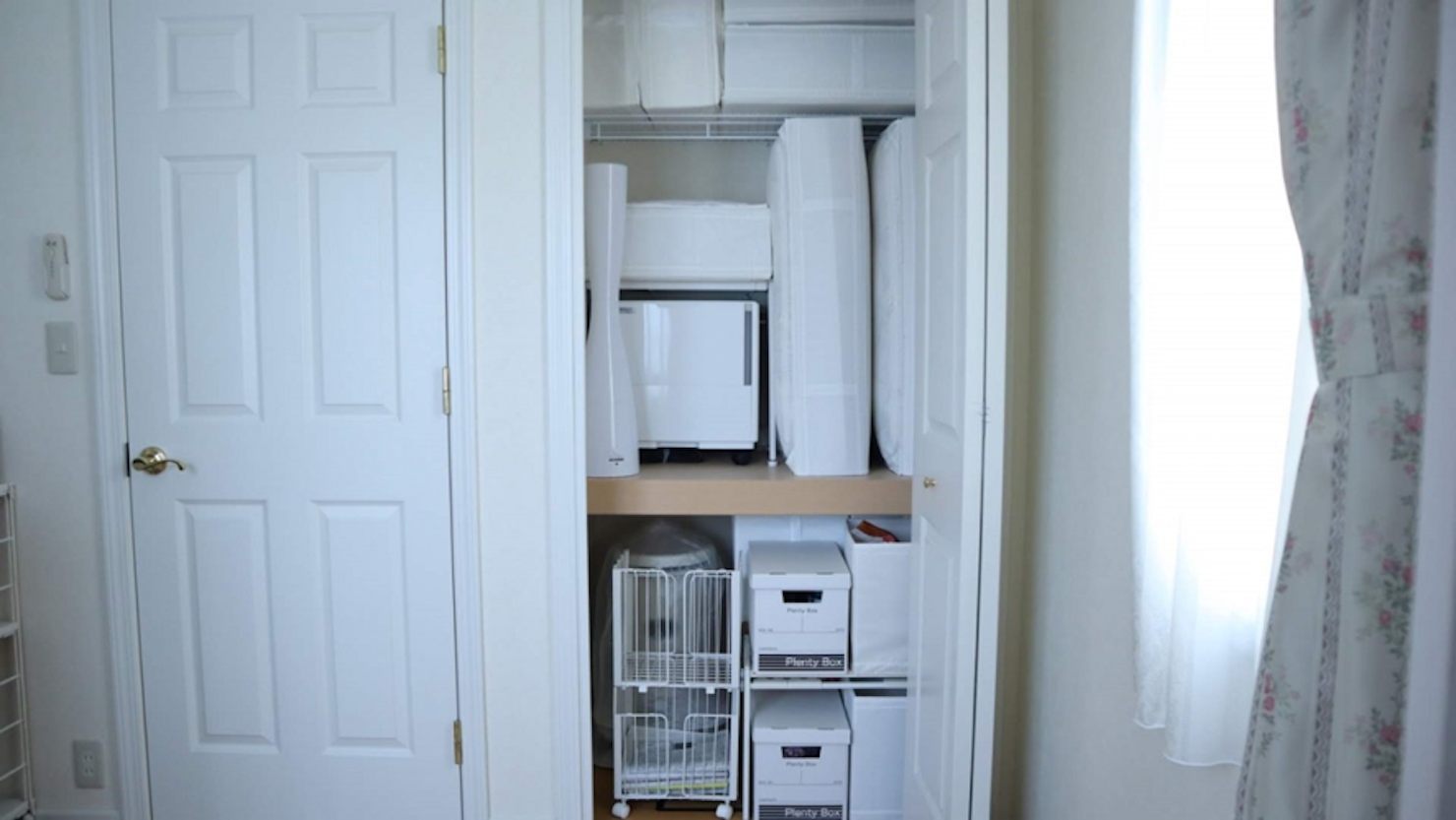 無駄なスペースがないスッキリとした収納の完成