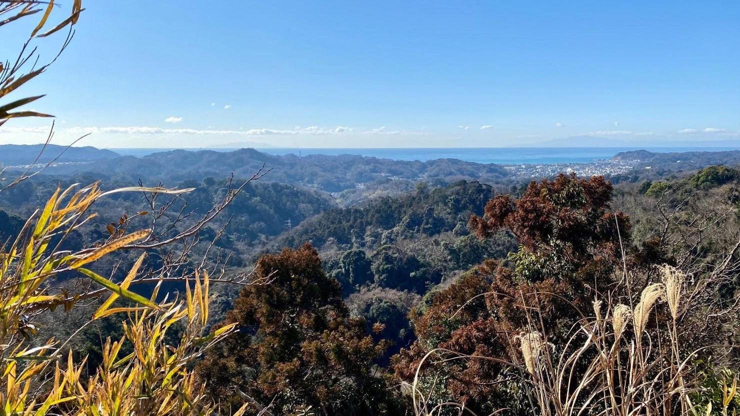 今泉のハイキングコース途中にある大平山展望台