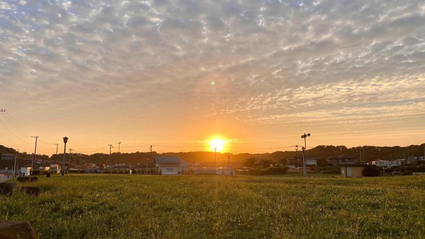 鎌倉海浜公園から見た夕焼け