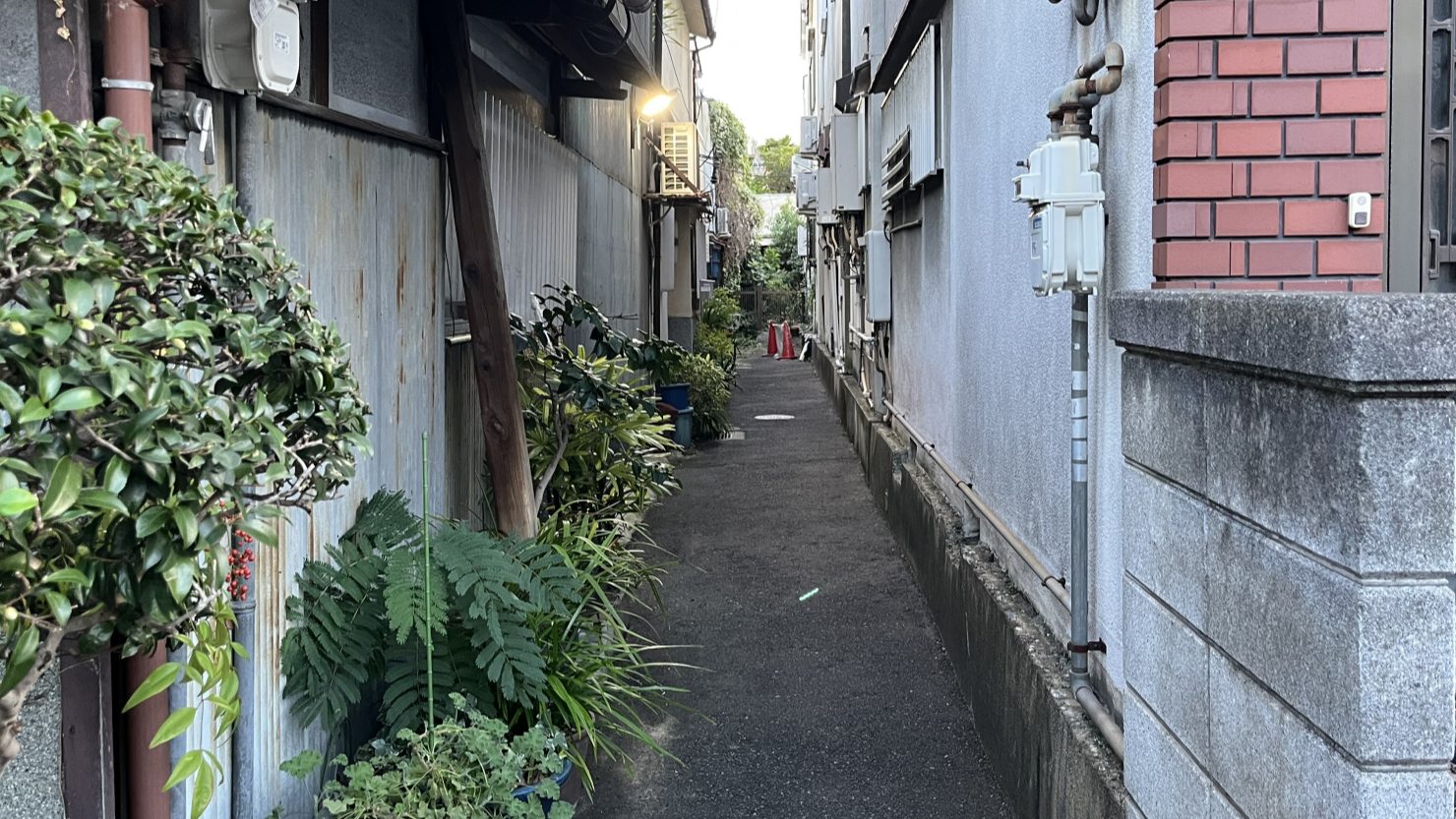 小道がたくさんあり、その小道にも植木がたくさん並ぶ